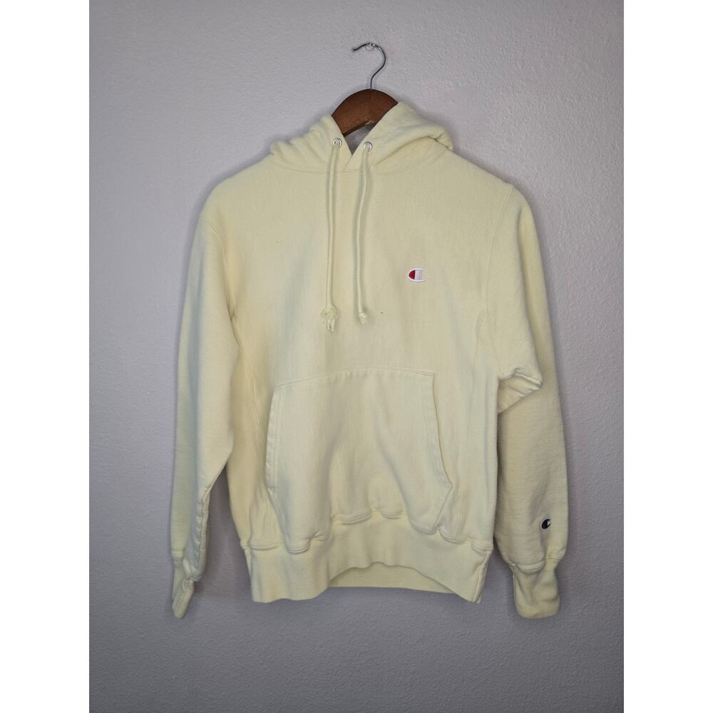 Vintage Champion Reverse Weave Lime Green Hoodie Small 2000s